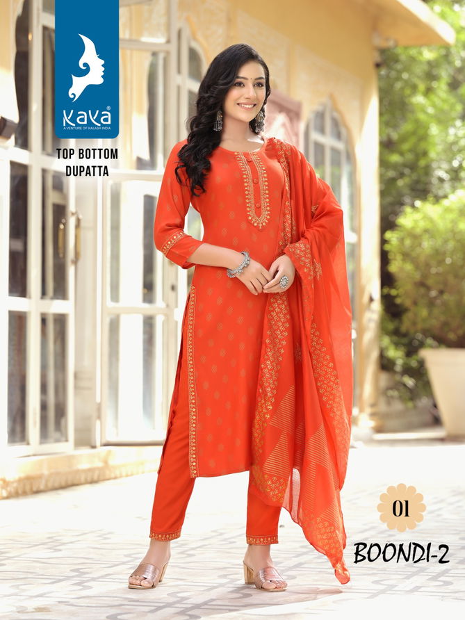 Boondi 2 By Kaya Printed Readymade Suits Catalog